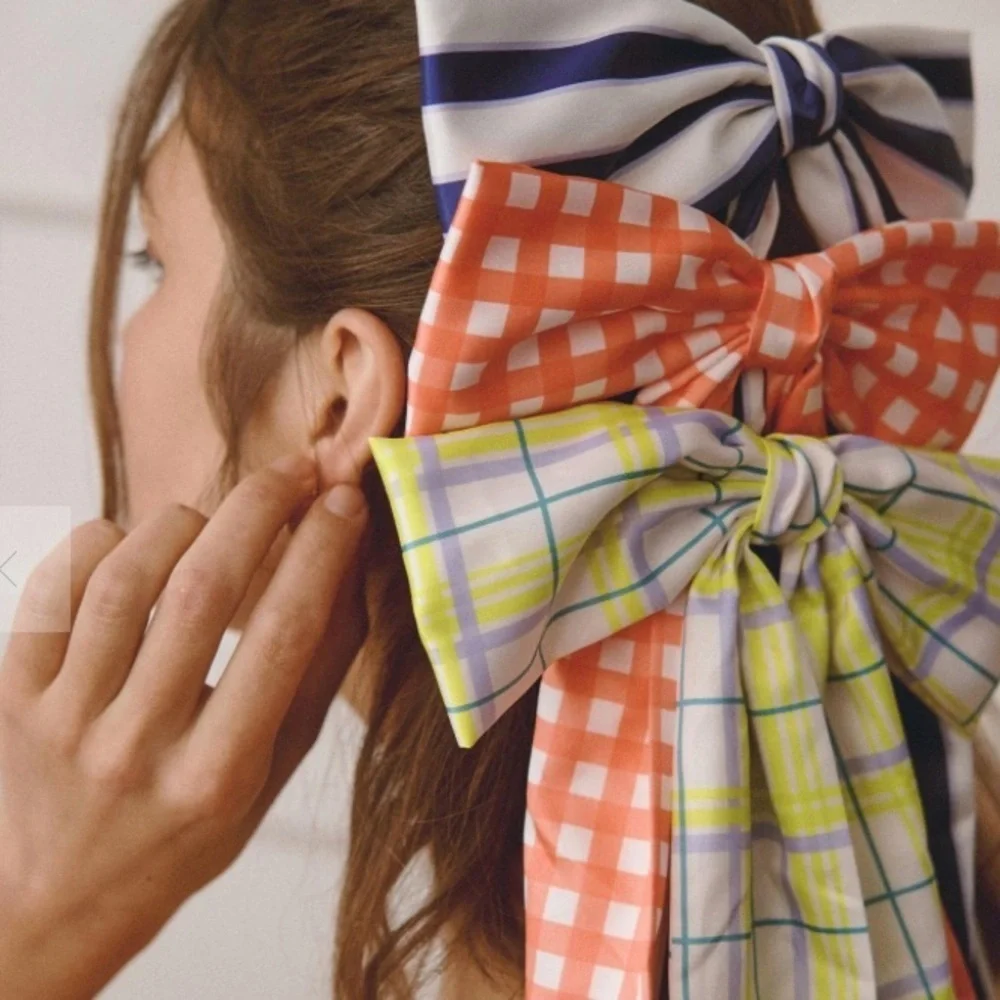 Anthropologie satin hair bow new with tags x 1 piece